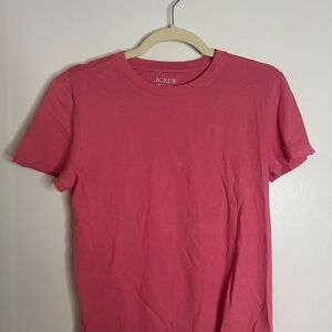 J. Crew Men's Vibrant Rose Pink Short Sleeve Tee